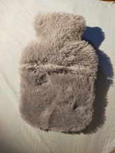 Bolsa de agua caliente para terapia de alivio del dolor de estrés, cubierta tejida suave y acogedor, calentador de manos reutilizable de calor caliente para invierno, PVC