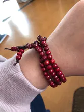 Pulsera de madera de sándalo con cuentas de oración para hombre y mujer, colgante de varias capas, amuleto tibetano budista, meditación, Yoga, suerte, 108