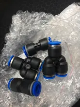 Conector neumático para tubo de conexión de manguera, compresor de junta de plástico, tubo de liberación rápida de empuje para 4mm, 6mm, 8mm, 10mm, 12mm, Pu Py