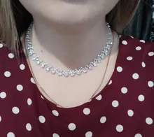 Blijary-Conjunto de joyería nupcial de cristal plateado para dama de honor, Gargantilla geométrica, collar, pendientes para mujer, conjuntos de joyería de boda