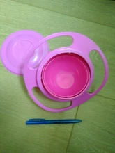 Tazón universal tipo Gyro a prueba de derrames para niños, plato giratorio infantil con diseño, práctico con rotación de 360 grados, platos de alimentación sólidos
