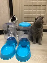 Bebederos de Alimentación de Mascotas de plástico de 3,8l Alimentador automático para gatos y perros, cuenco de agua para mascotas