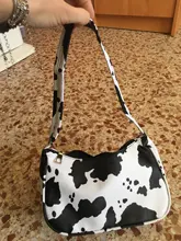 Bolso versátil sencillo para mujer, cartera juvenil de piel sintética con estampado de vaca, Bolso pequeño de hombro para viaje diario