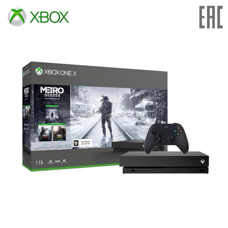 Игровая консоль Xbox One X 1 ТБ + Metro Exodus (2000 скидка в корзине)
Игровая консоль Xbox One X 1 ТБ + Metro Exodus (2000 скидка в корзине)