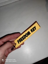 Car Keychain Key-Ring Freedom Embroidery Aviation Llavero Motorcycle Yellow Gifts OEM