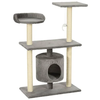 Cat Tree with Sisal Scratching Posts 95 cm Grey
Cat Tree with Sisal Scratching Posts 95 cm Grey