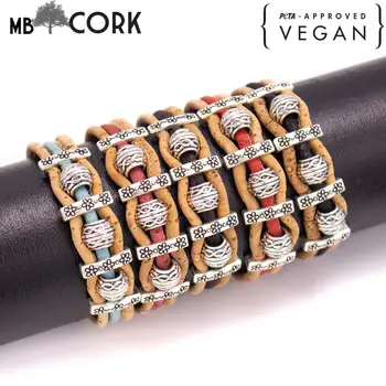 colorful cork with zamak beads handmade vegan fashion Portugal cork jewelry BR-408-5
colorful cork with zamak beads handmade vegan fashion Portugal cork jewelry BR-408-5