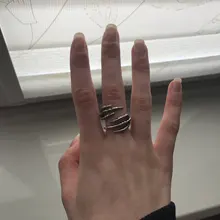 Anillo de estilo gótico para hombre y mujer, sortija de serpiente con diseño de garra de dragón y animales, Estilo Vintage, Punk, Hip Hop, apertura ajustable, regalo de joyería