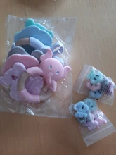 Lets Make-mordedor de silicona con forma de conejo para bebé, juguete de dentición sin BPA de grado alimenticio, 1 unidad