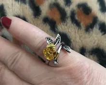 FDLK-Anillo de flor rosa para mujer, accesorios delicados, Vintage, banda de boda, joyería de aniversario, regalo de enamorados