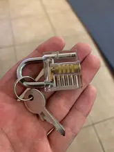 NAIERDI-Juego de Herramientas de cerrajero, Kit de práctica de bloqueo transparente con llave de extracción rota, ganchos de extracción, Hardware, 3 en 1