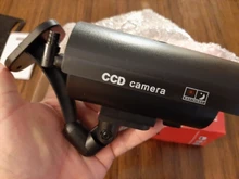 Cámara simulada vídeo cctv, cámara de vigilancia con antena wifi infrarroja LED parpadeante alimentada por batería, falsa de seguridad