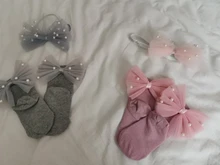 Calcetines de algodón con lazos para niñas bebé, tobilleros, bonitos