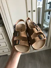 Sandalias de cuero de chicas para niños, zapatos de playa, antideslizantes, informales, suaves, para niños de 2 a 12 años, verano, 2021