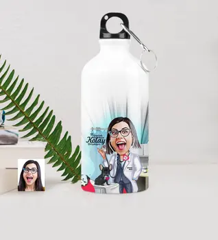 Personalized Women 'S Veterinarian Caricature Of Metal Water bowl (500 ml.) 1 
Personalized Women 'S Veterinarian Caricature Of Metal Water bowl (500 ml.) 1