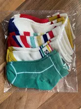 Calcetines de algodón para niños y adolescentes, medias de malla delgada de dibujos animados para bebés, conjuntos de calcetines suaves de 1-12 años, 5 par/lote, novedad de verano