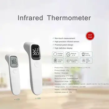 LED Infrared Thermometer Non-contact Forehead Ear Body Electronic Digital Thermometer Accurate Measurement for Household Tool
LED Infrared Thermometer Non-contact Forehead Ear Body Electronic Digital Thermometer Accurate Measurement for Household Tool
