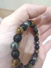 De moda 10mm brazaletes ojo de tigre de los hombres hematita Pulsera Energy Balance obsidiana joyas para cuidado de la salud para el regalo de las mujeres Pulsera Hombre