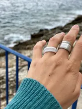 Anillos de cerámica de cristal Simple para mujer, alta calidad, estilo Simple, blanco y negro