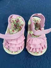 Sandalias de flores para bebé recién nacido, zapatos de cuna informales con volantes florales para primeros pasos de 0 a 18M, novedad de 2018