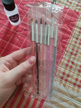 Juego de pinceles para manicura profesional, pinceles para pintura acrílica de diamantes de imitación, Kit de esmalte de Gel UV, gradiente de forro de uñas