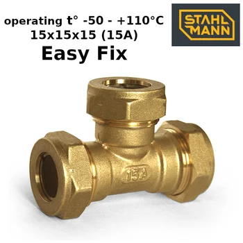 Brass tee pipe fitting Stahlmann 15х15х15 EF fittings couplings for water pipes coupler ferrule corrugated pipe coupling
Brass tee pipe fitting Stahlmann 15х15х15 EF fittings couplings for water pipes coupler ferrule corrugated pipe coupling