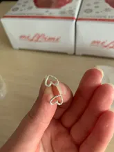 La Monada corazón Stud pendientes para las mujeres de plata 925 corazón esmerilado bien joyería aros para mujer pendientes de plata de ley 925