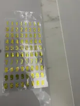 Pegatinas con número de 10 hojas, pegatinas con número de Color dorado/plateado, decoración artesanal para el hogar, papelería