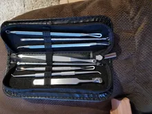 Aguja de acero inoxidable para extraer espinillas y acné, Kit de herramientas de limpieza profunda de poros, Cosméticos de belleza, 7/8 Uds.