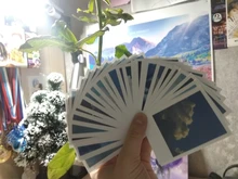 Tarjetas de papel Lomo de la serie de paisajes románticos, pegatinas de etiqueta de álbum de diario, pegatinas de nube de paisaje de mar y cielo de fantasía, 30 unids/lote