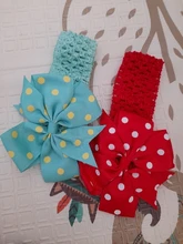 Diadema para bebé niña, accesorios para el cabello para bebé, lazos de cinta, tocado, tiara de lunares, regalo, cinta de vendaje para niño pequeño, tela para recién nacido