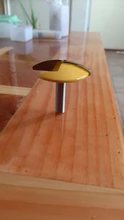 Broca enrutadora de cuenco pequeño, vástago de 8mm, 1-1/2 pulgadas de radio, 1-3/4 pulgadas de ancho, cuchillo para puerta, cortador de carpintería, RCT, 1 ud.