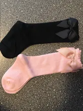 Recién Nacido calcetines de niñas bebé nuevos NIÑOS Calcetines niños pajarita grande chicas hasta la rodilla largo suave calcetines de algodón con lazo para bebé NIÑOS Calcetines