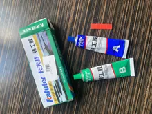 Radiador automático de acero y hierro, tanque de agua con fugas especiales, soldadura de enchufes, pegamento 65g Kafuter A + B, adhesivo para reparación de superpegamento