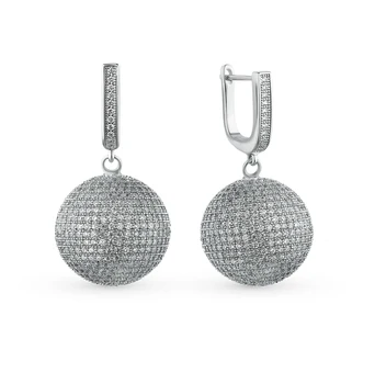 Silver earrings with cubic zirconia sunlight sample 925 
Silver earrings with cubic zirconia sunlight sample 925