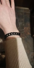 Pulsera cubana Vintage para hombre, pulseras de cadena de eslabones y brazaletes de Rock negro, joyería Punk para fiesta