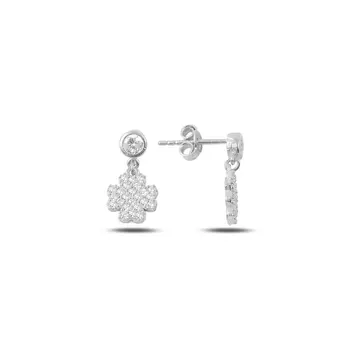 Angemiel 925 Silver Zircon Stone Dangle Clover Earrings-Rhodium Plated
Angemiel 925 Silver Zircon Stone Dangle Clover Earrings-Rhodium Plated