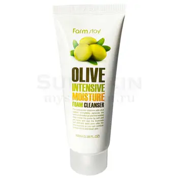Moisturizing cleansing foam for washing with olive extract farmstay olive intensive moisture foam cleanser 
Moisturizing cleansing foam for washing with olive extract farmstay olive intensive moisture foam cleanser