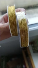 OlingArt-Hilo de color dorado y plateado de 0,8mm/1,0mm/2,0mm/2,4mm, cuerda de nudo chino, cuerda de punto, línea de alambre DIY para fabricación de joyas