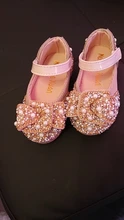 Zapatos de princesa brillantes para niños, zapatillas de perlas con diamantes de imitación para fiesta y boda, D487, 2020