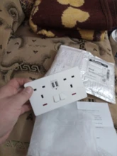 Delviz-Toma de corriente de pared con 5 orificios, enchufe Usb estándar europeo, Panel empotrado gris, doble puerto USB 2.1A, CA 110-250V, toma de corriente de Reino Unido, Universal