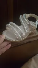 Zapatos Infantiles para niñas nuevas sandalias de verano los niños perla abalorios sandalias de playa con calce Enfants plana Escuela de zapatos para bebé de la UE 21-30