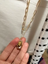 17KM-gargantilla Punk de cadena de oro grueso multicapa para mujer, collar con colgante redondo Irregular a la moda, joyería de tendencia 2021