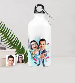 Personalized Bride Groom Caricature Of Metal Water bowl (500 ml.) 4 
Personalized Bride Groom Caricature Of Metal Water bowl (500 ml.) 4