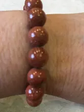 Pulseras elásticas de arena Oro Natural para hombre y mujer, de 6/8/10mm, joyería