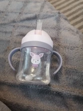 Taza de bebida de 300ml para niños, vaso de paja con diseño de dibujos animados para niños, resistente a caídas, botella de agua, Bola de aprendizaje azul