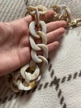 Bag-Accessory Replacement-Chain Shoulder-Handle-Chain Luxury Strap Acrylic Beige Resin