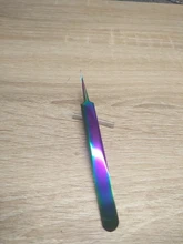 Pinzas de Clavo recto de 2 cabezales con Cabezal de presión de silicona, para Pegatinas 3D, diamantes de imitación, pegatinas de agua, herramientas de Metal para uñas, 1 unidad