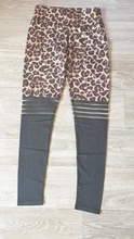 Mallas Push Up de malla para mujer, Leggings de cintura alta, Sexy, con estampado de leopardo, transpirables, hasta el tobillo