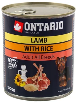 Ontario canned food for dogs: lamb and rice 0,8 kg x 6 PCs 
Ontario canned food for dogs: lamb and rice 0,8 kg x 6 PCs